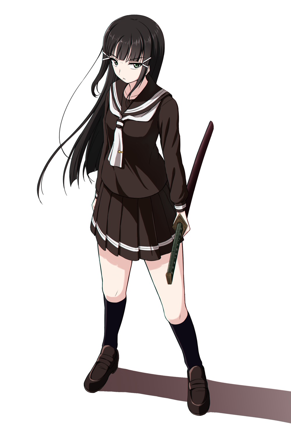 kurosawa_dia love_live!_sunshine!! makkuri seifuku sword