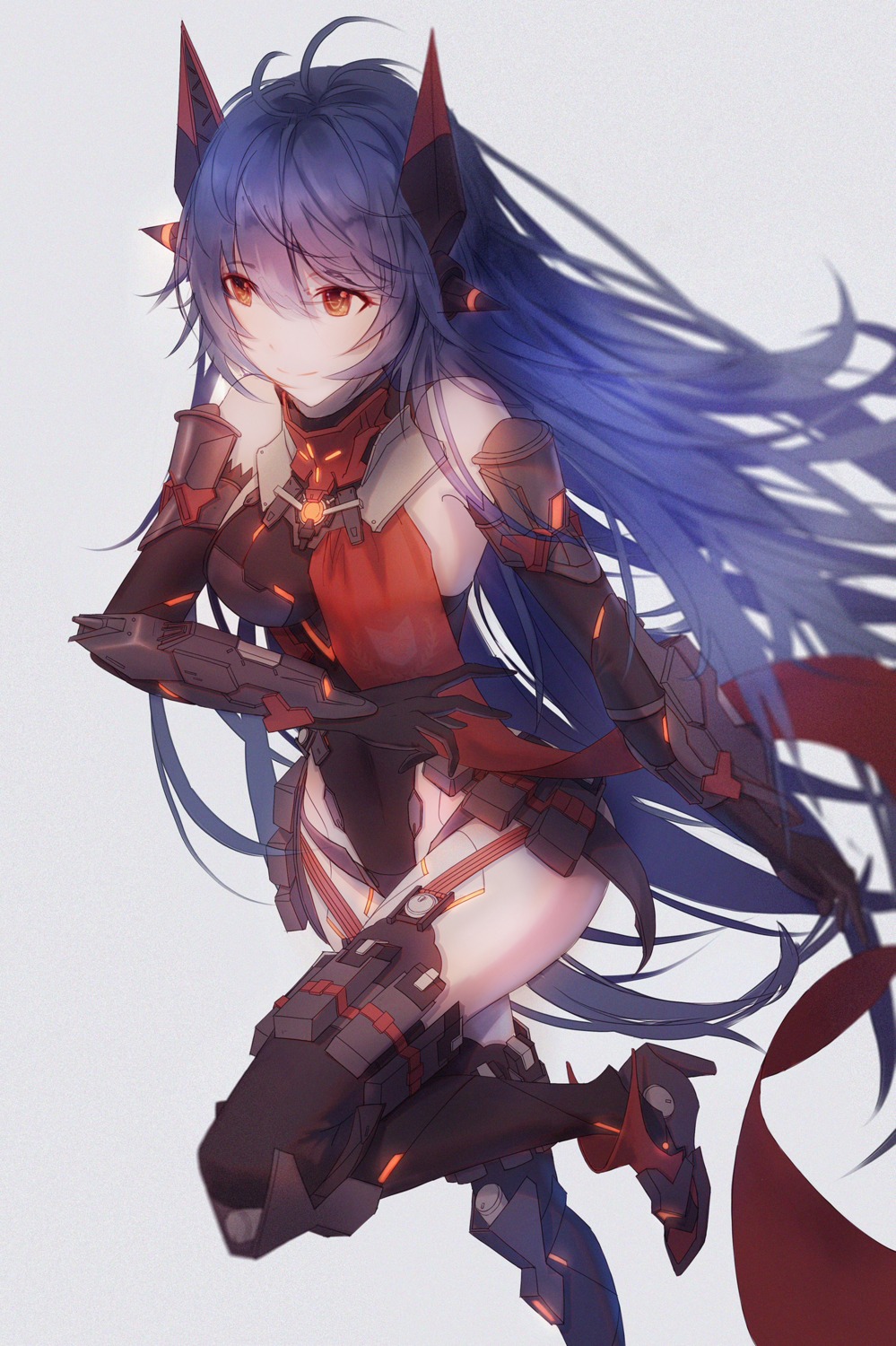 bodysuit hana_(xenoblade_2) hana_jd heels horns mecha_musume stockings thighhighs tyto xenoblade xenoblade_chronicles_2