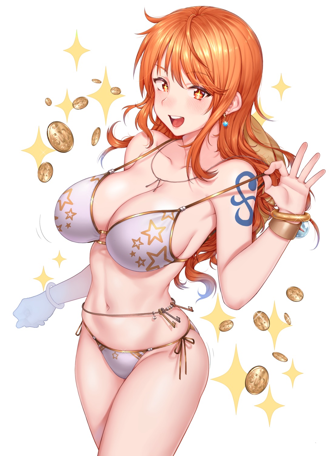 bikini nami one_piece swimsuits tattoo undressing yakimi_27