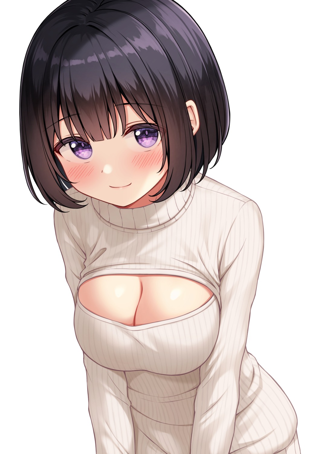 cleavage inoue_yurina karutamo sweater