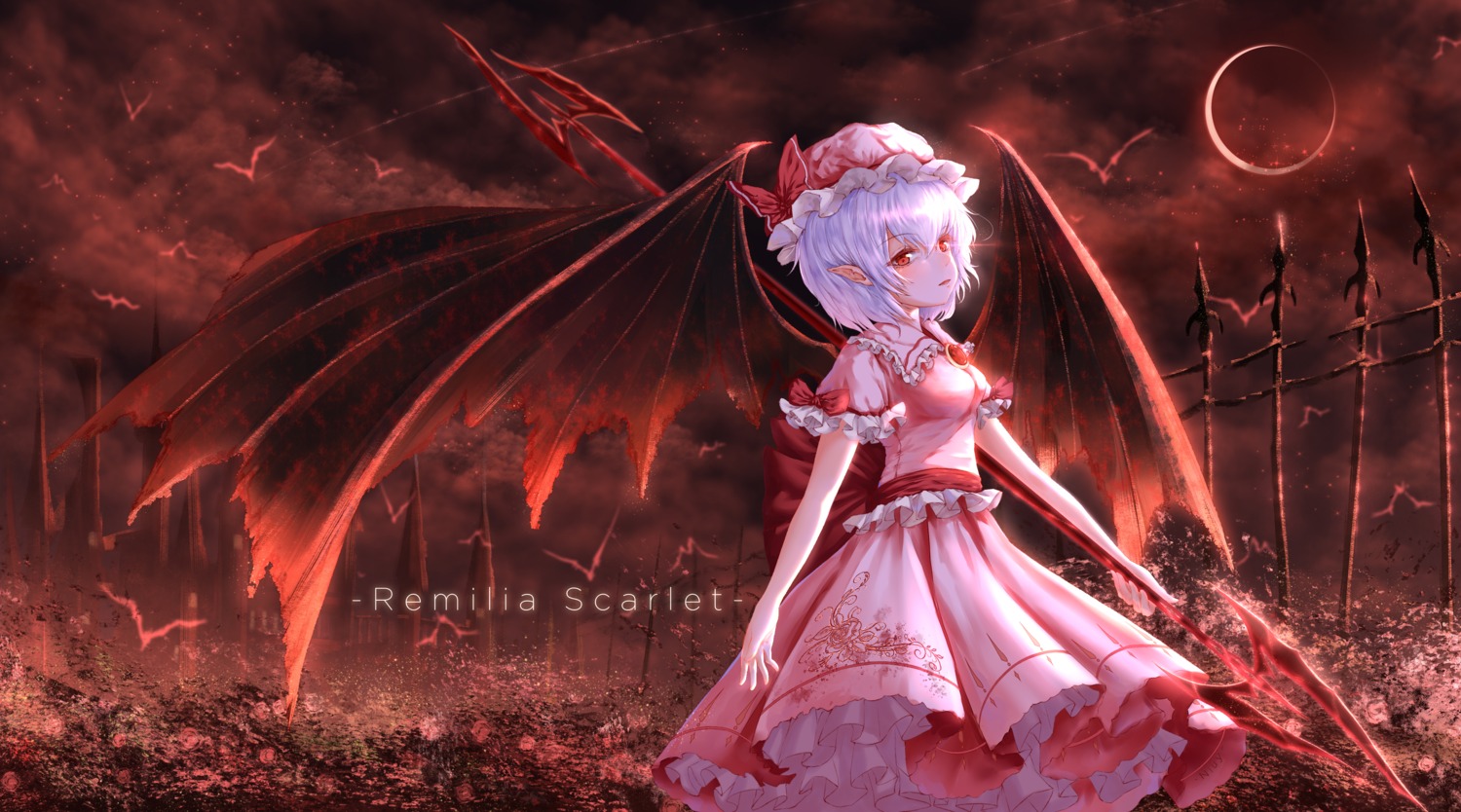 dress niuy pointy_ears remilia_scarlet touhou wings