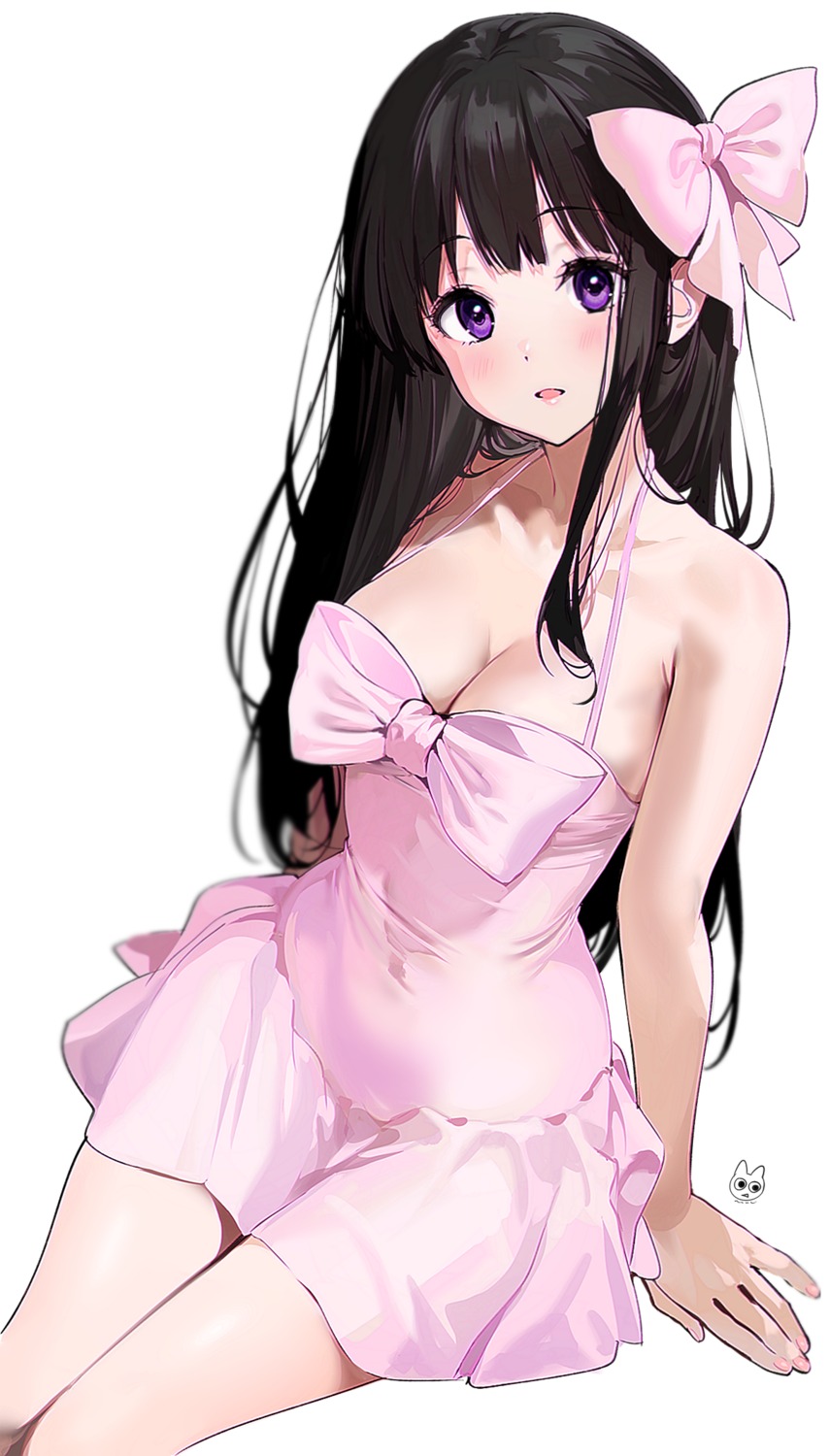 chitanda_eru dress hyouka mery_(yangmalgage) no_bra