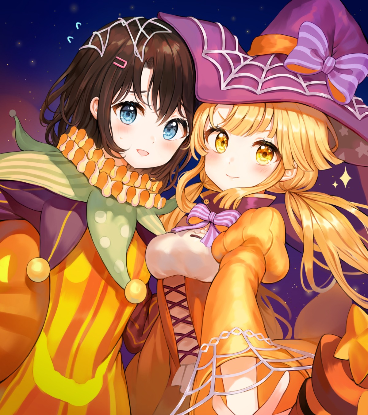 bang_dream! halloween okusawa_misaki tokkyu tsurumaki_kokoro witch