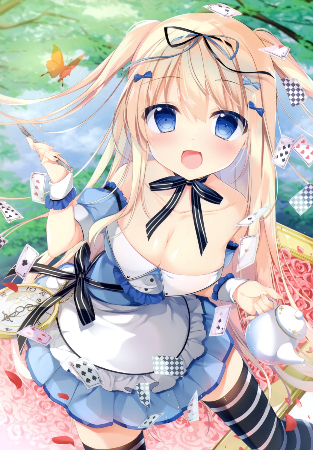 dress no_bra shirosei_mochi thighhighs