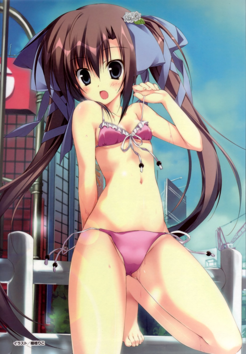 bikini ikinari_anata_ni_koishiteiru korie_riko makura swimsuits wardrobe_malfunction yanagise_eika