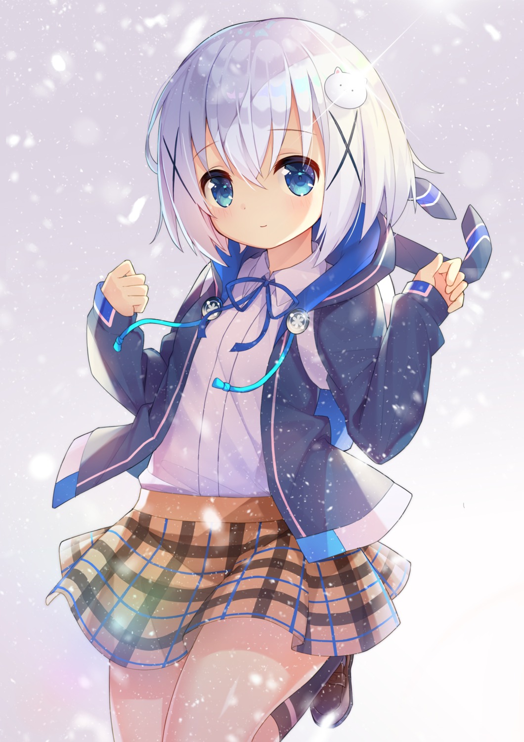 gochuumon_wa_usagi_desu_ka? kafuu_chino seifuku skirt_lift taku_michi