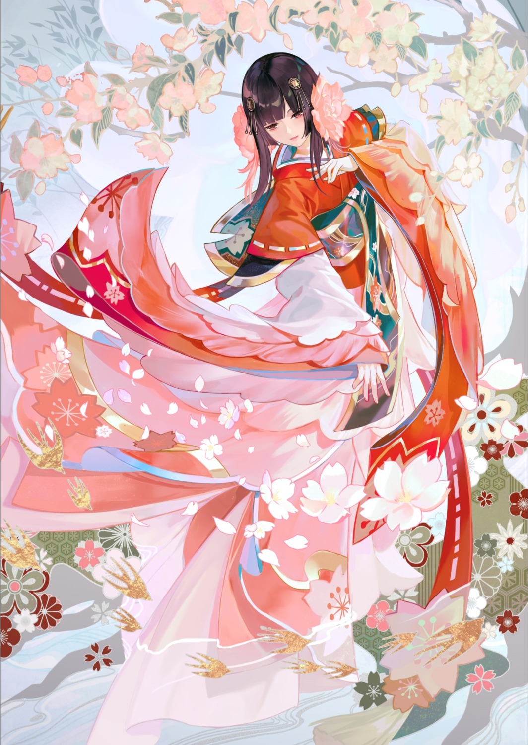 criin japanese_clothes onmyouji sakura_(onmyouji)