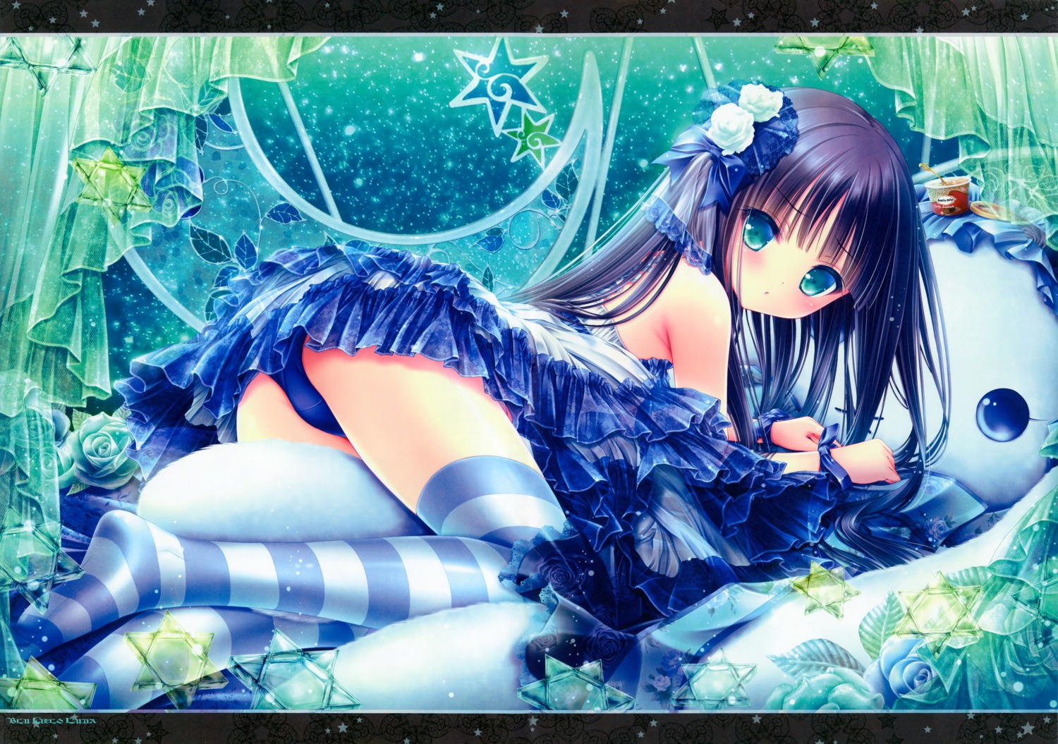 ass blucielo dress lingerie loli lolita_fashion pantsu see_through thighhighs tinkerbell tinkle