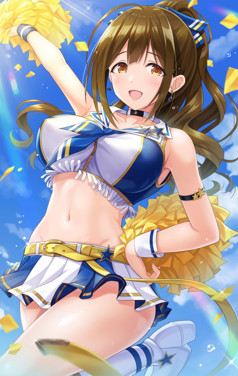 cheerleader heels kuwayama_chiyuki the_idolm@ster the_idolm@ster_shiny_colors urabi