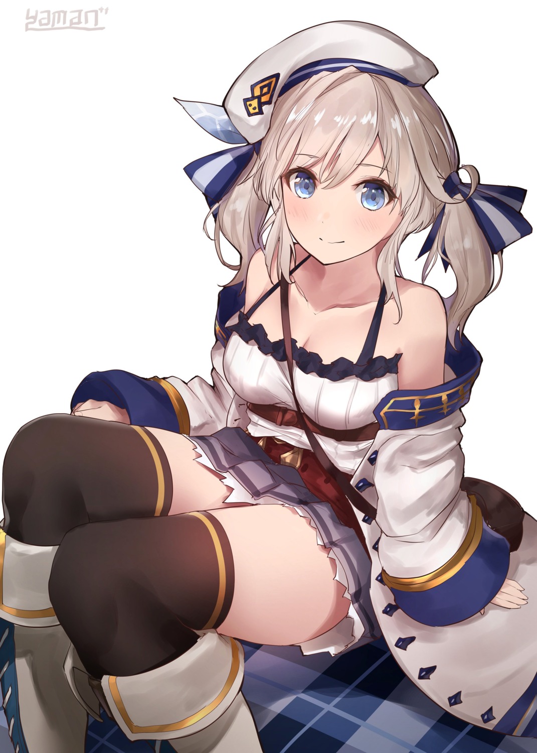 cleavage cucouroux_(granblue_fantasy) granblue_fantasy kukuru_(granblue_fantasy) thighhighs yaman