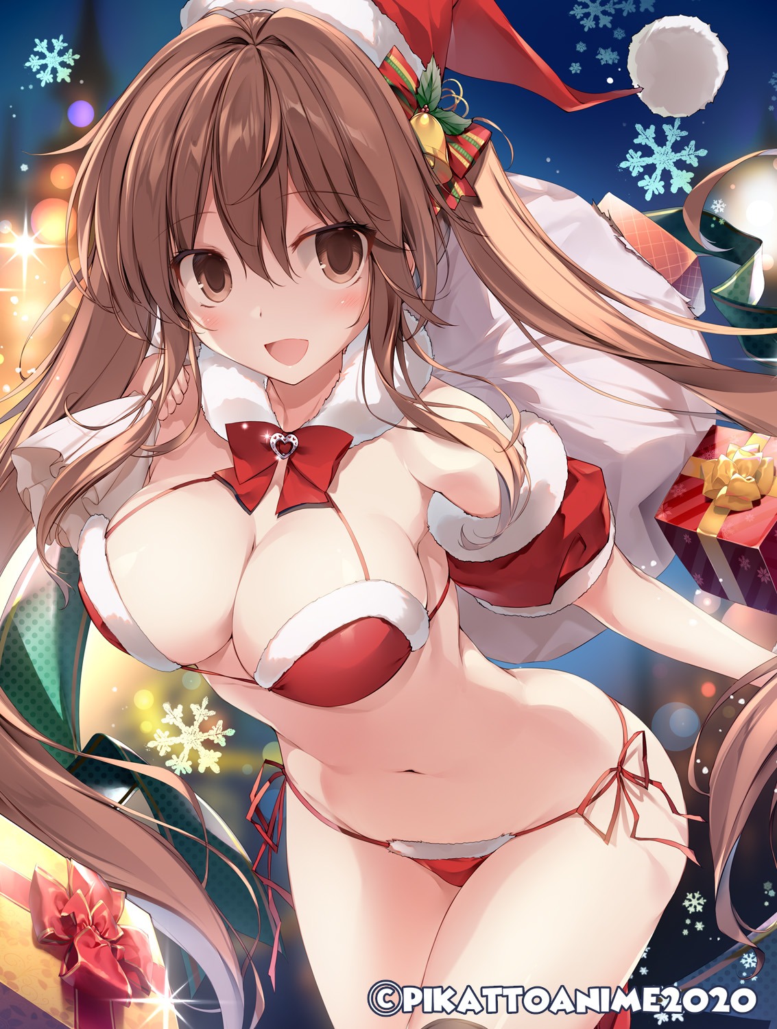 aomi_kanon bikini christmas cleavage karory swimsuits