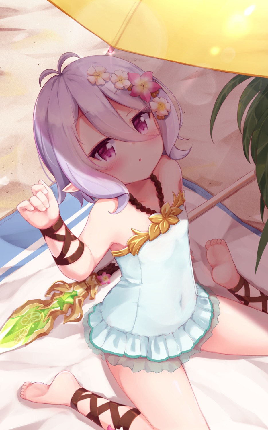 kokkoro pointy_ears princess_connect princess_connect!_re:dive see_through swimsuits tokenbox