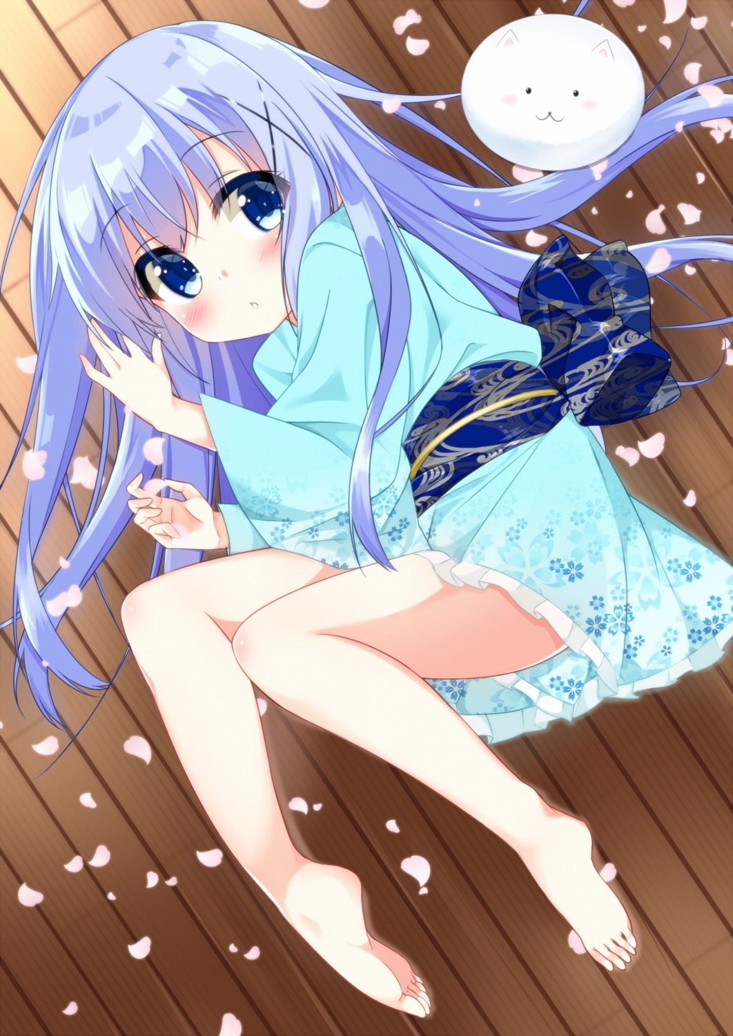 cacao_(cacao0809) feet gochuumon_wa_usagi_desu_ka? kafuu_chino tippy_(gochuumon_wa_usagi_desu_ka?) yukata