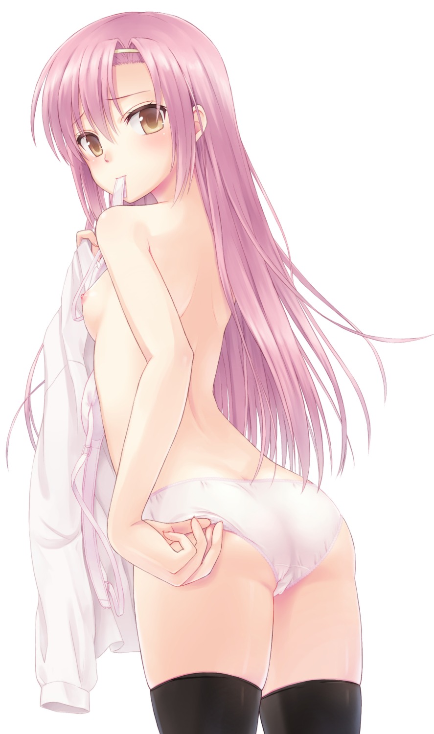 ass hayate_no_gotoku katsura_hinagiku n.g. nipples pantsu thighhighs topless