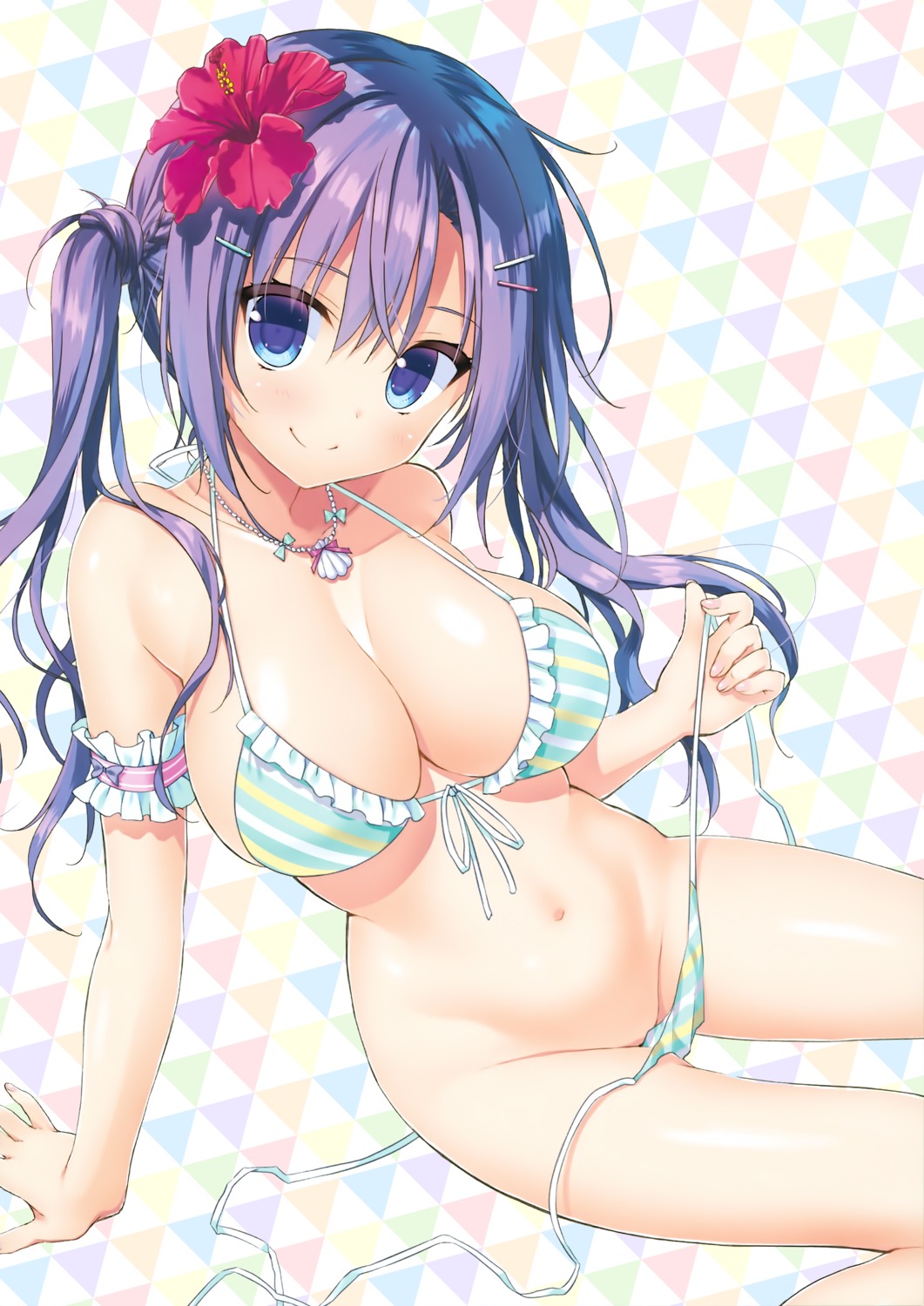 bikini cleavage panty_pull photoshop ryohka swimsuits undressing