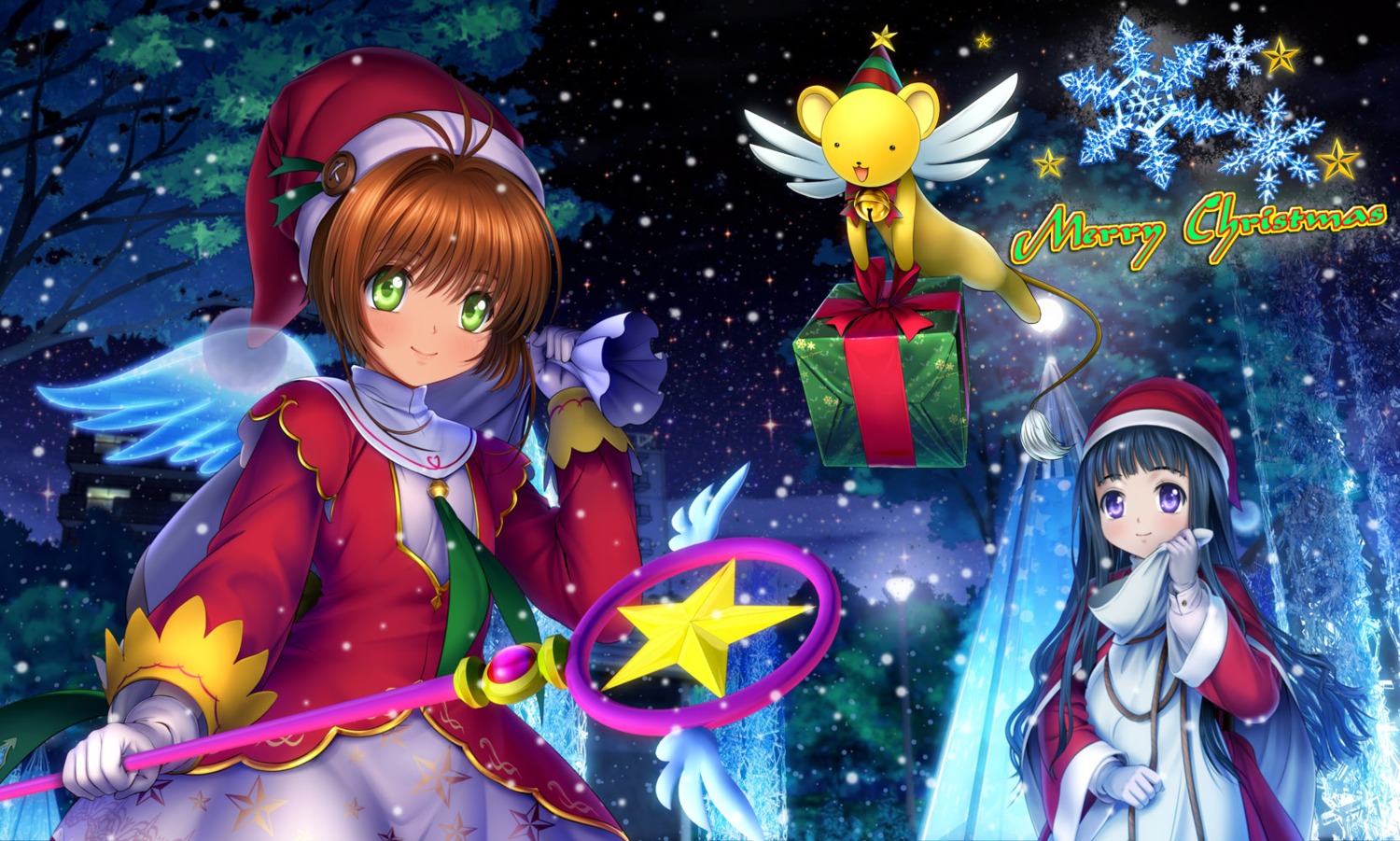 card_captor_sakura christmas daidouji_tomoyo kerberos kinomoto_sakura moonknives