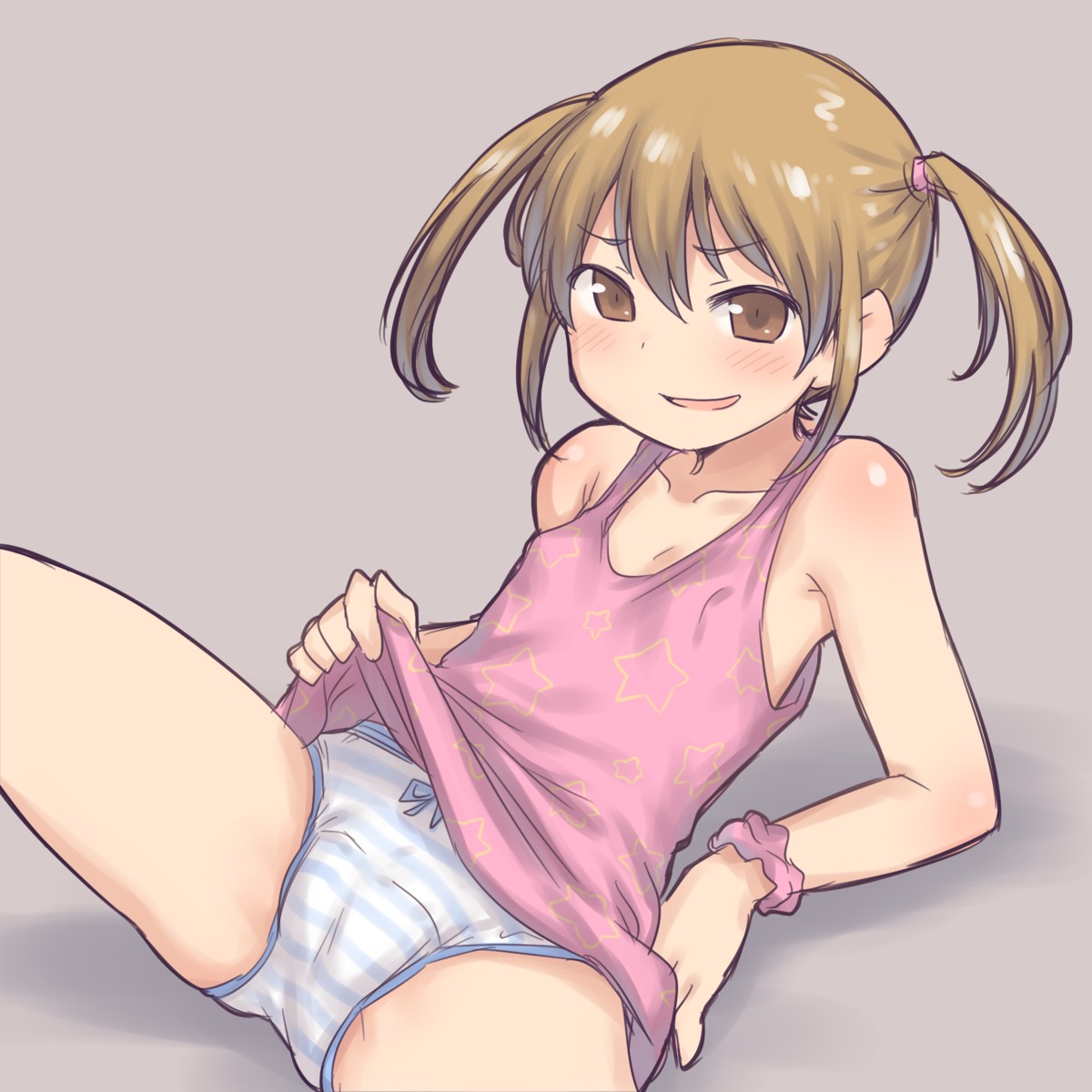 aaaa_(quad-a) cameltoe dress erect_nipples loli no_bra pantsu shimapan skirt_lift