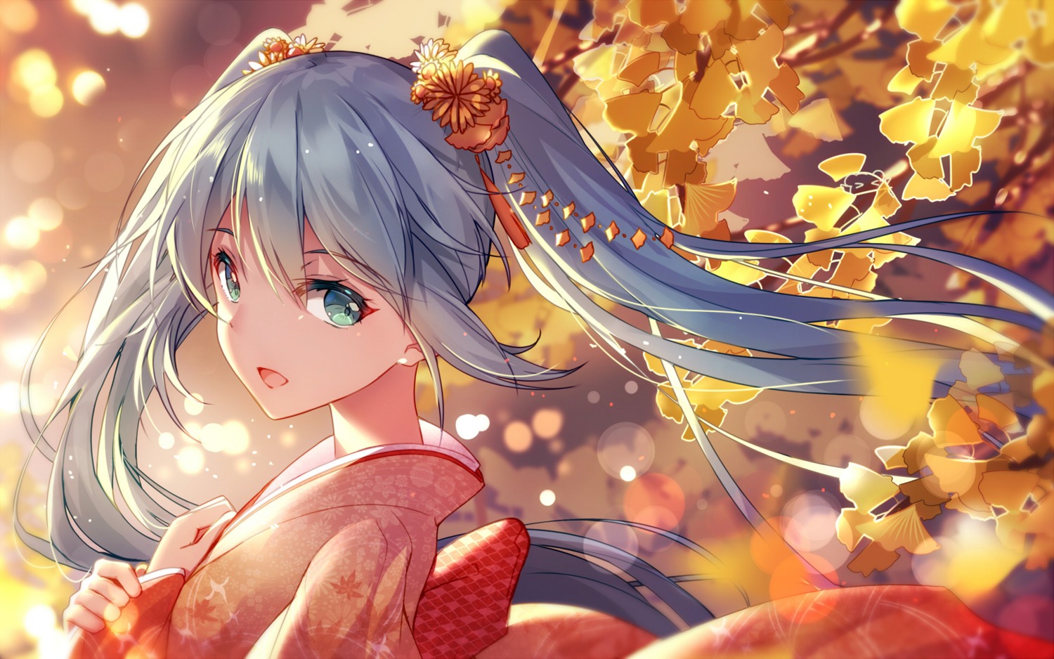 Bison Vocaloid Hatsune Miku Kimono Wallpaper 375676 Yande Re