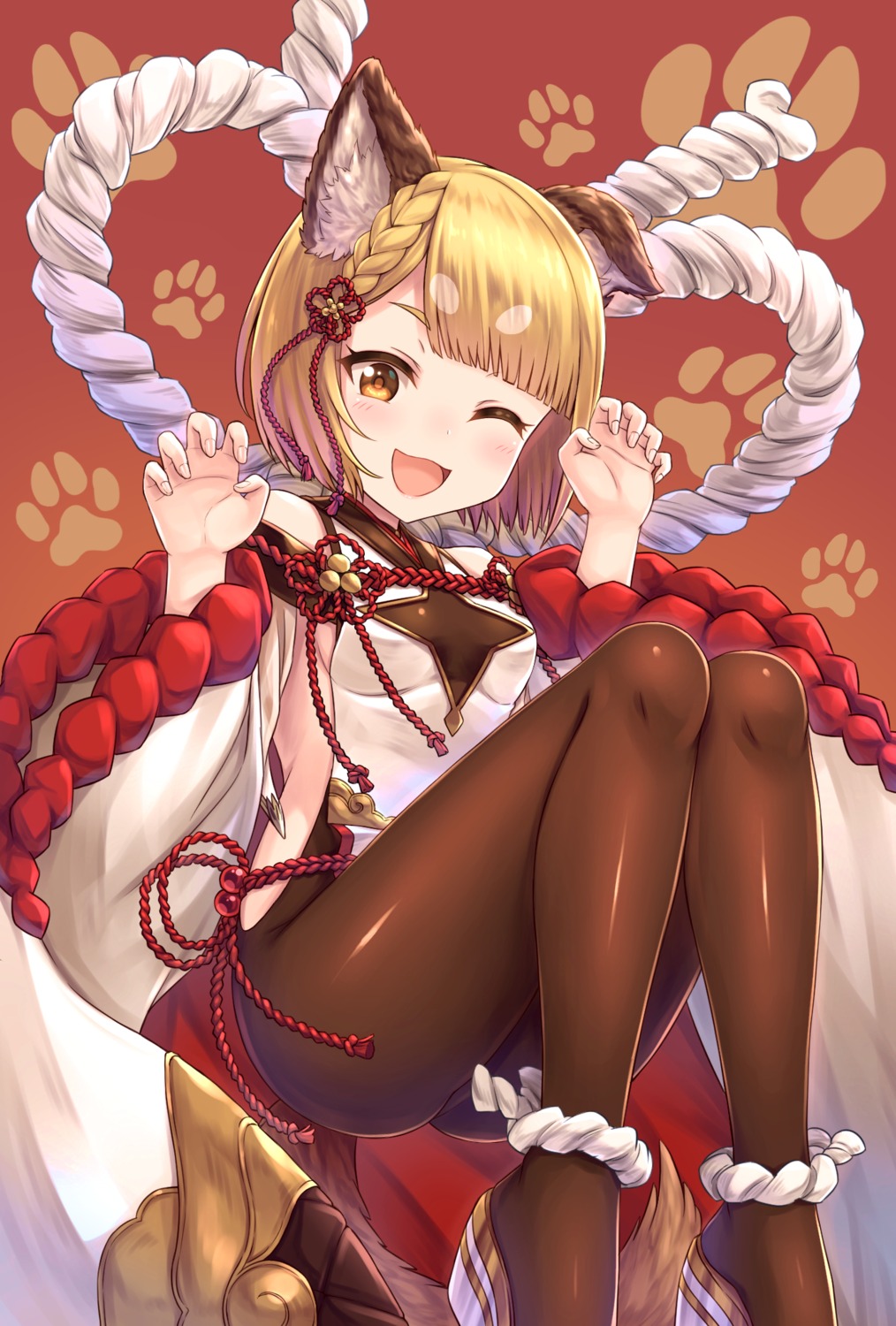 animal_ears granblue_fantasy inumimi pantyhose tail tomo_(tmtm_mf_mf) vajra_(granblue_fantasy)