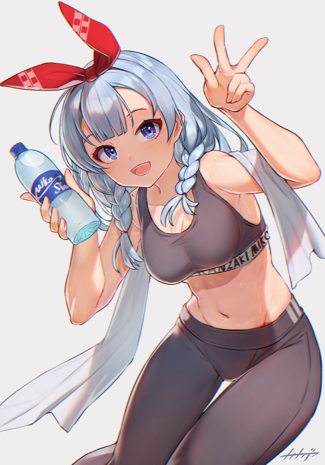 arpeggio_kaga bra gym_uniform indie_virtual_youtuber kanzaki_mikoto_(vtuber)