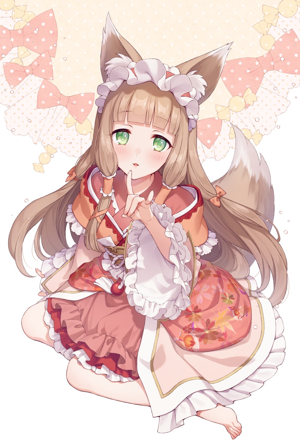 animal_ears himemiya_maho kitsune lolita_fashion masami princess_connect princess_connect!_re:dive tail wa_lolita