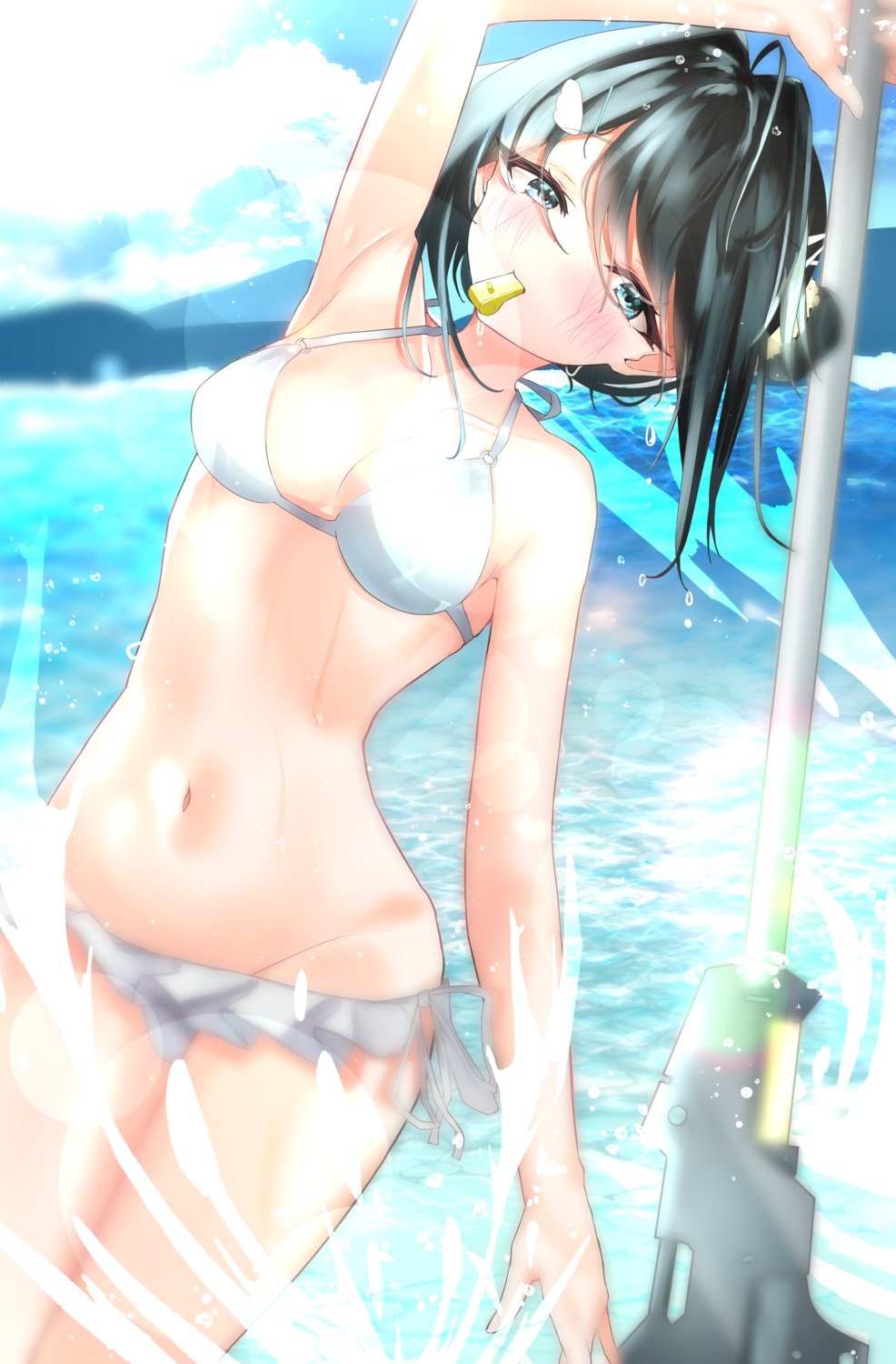 arknights bikini kyoken_illustrate la_pluma_(arknights) swimsuits