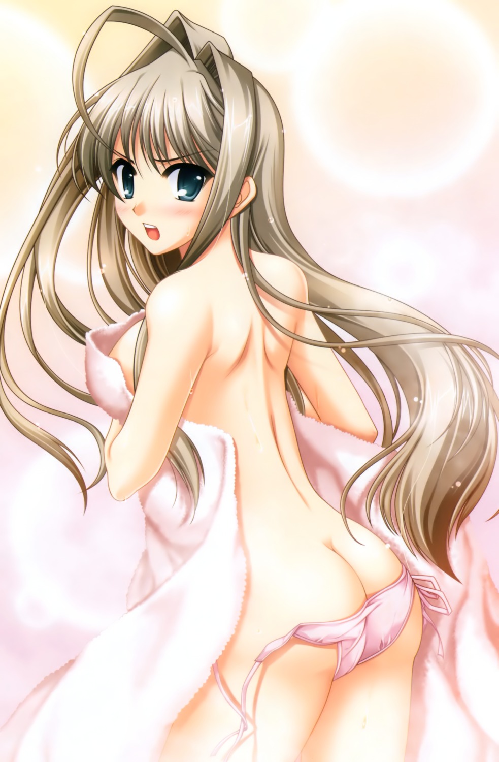 applique ass concerto_note kannagi_rito odawara_hakone overfiltered pantsu string_panties topless towel