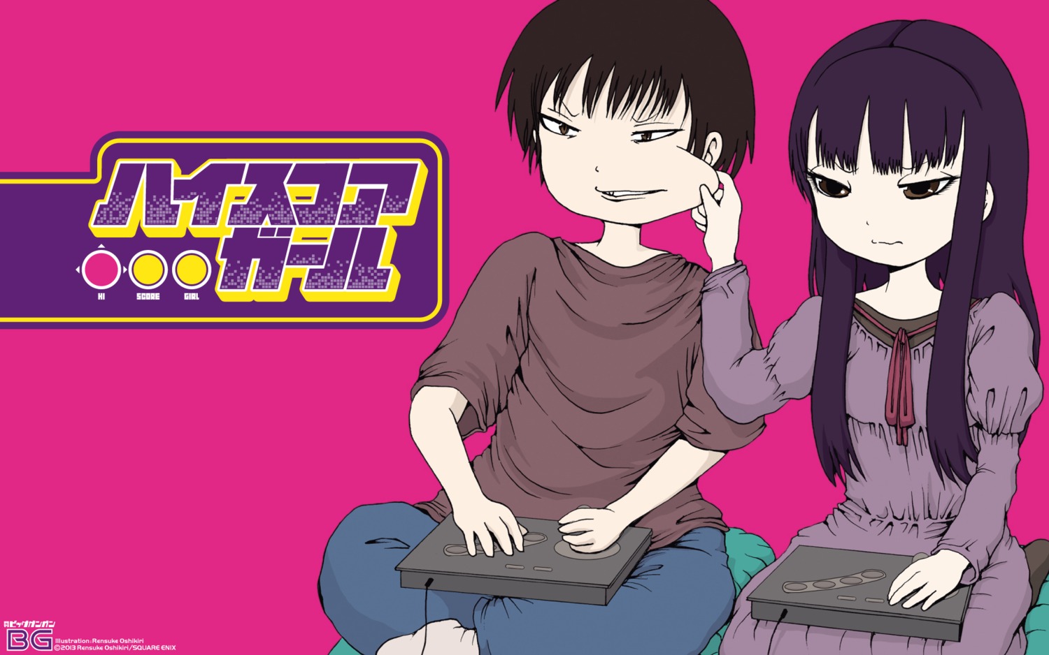 dress high_score_girl oono_akira oshikiri_rensuke wallpaper yaguchi_haruo