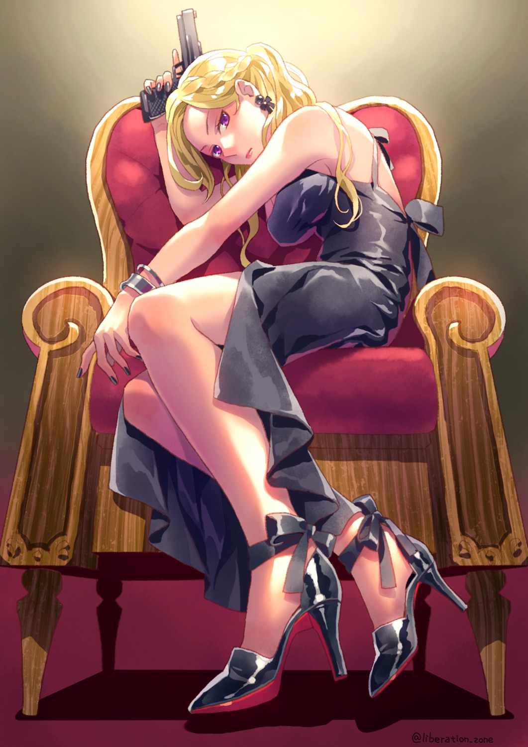 dress gun heels minami_seira no_bra