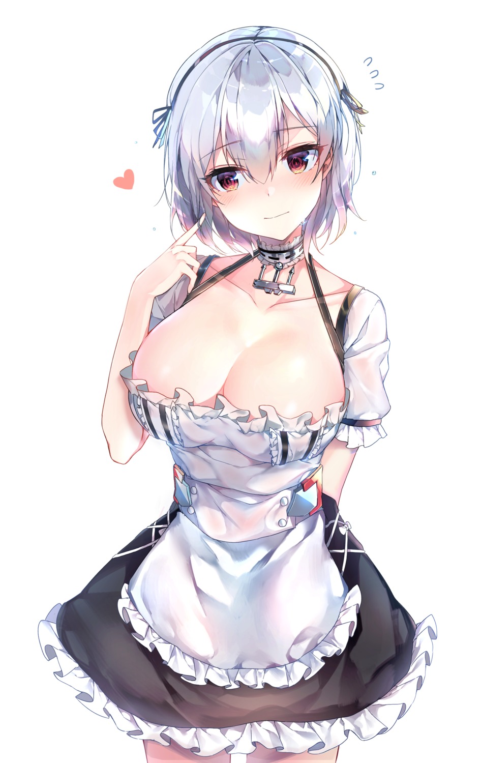 azur_lane bara_(03_bara_) cleavage maid no_bra sirius_(azur_lane)