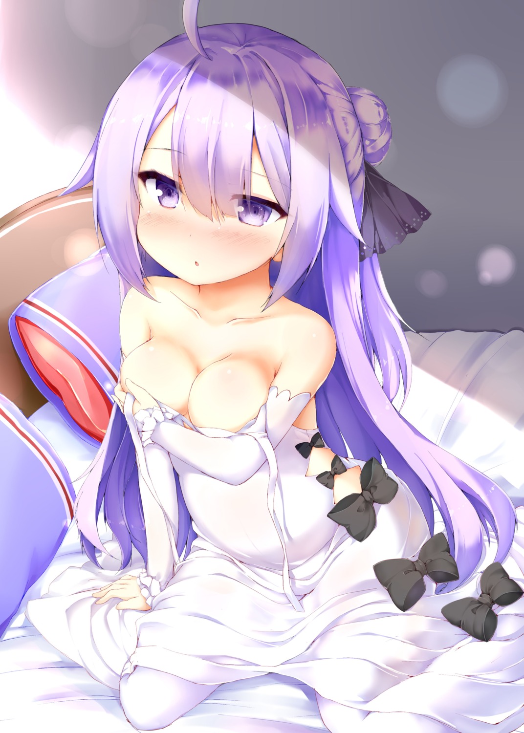 azur_lane breast_hold cleavage dress nanpuu unicorn_(azur_lane)