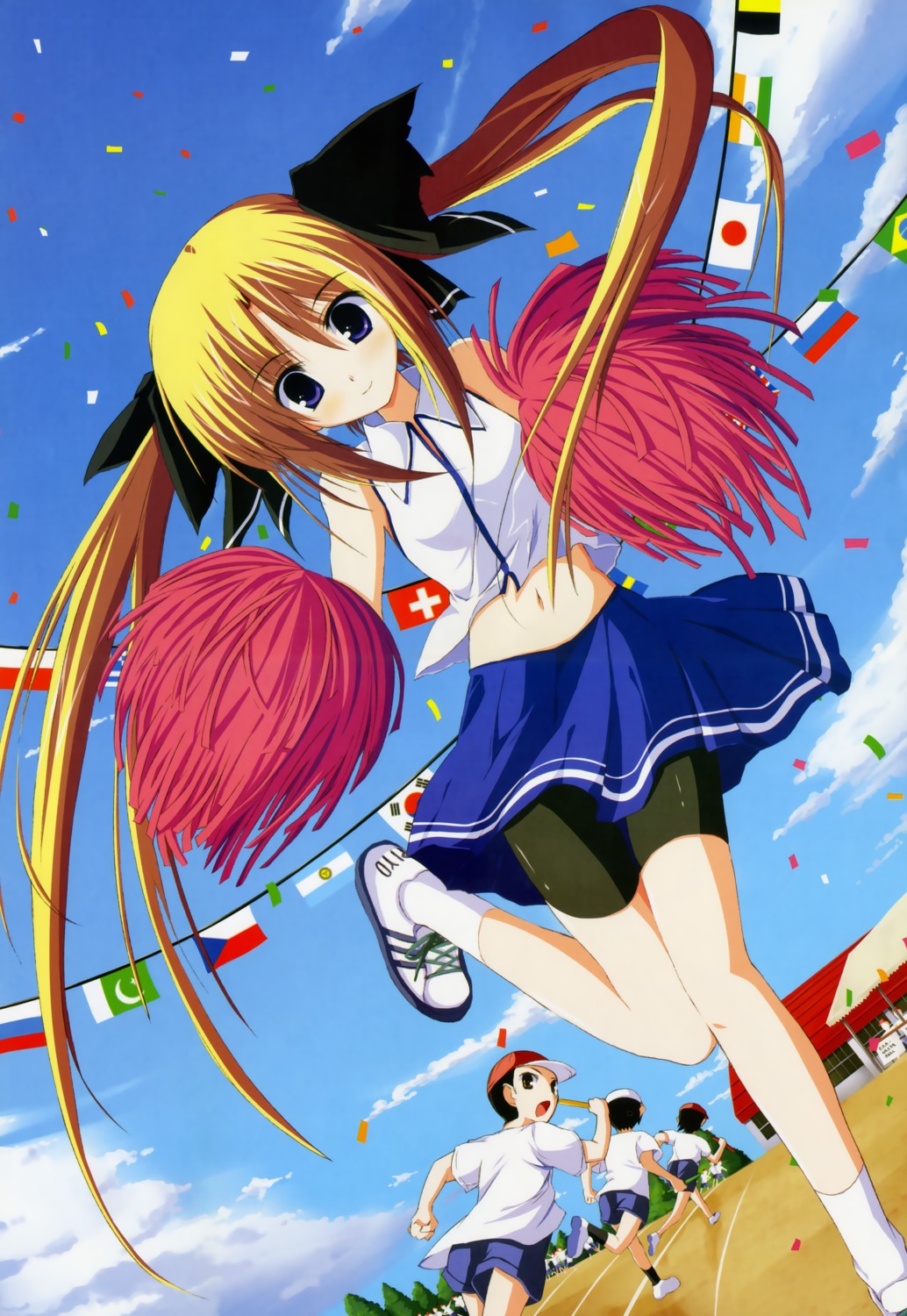 bike_shorts cheerleader hiiragi_nazuna tsukinon tsukisome_no_kasa