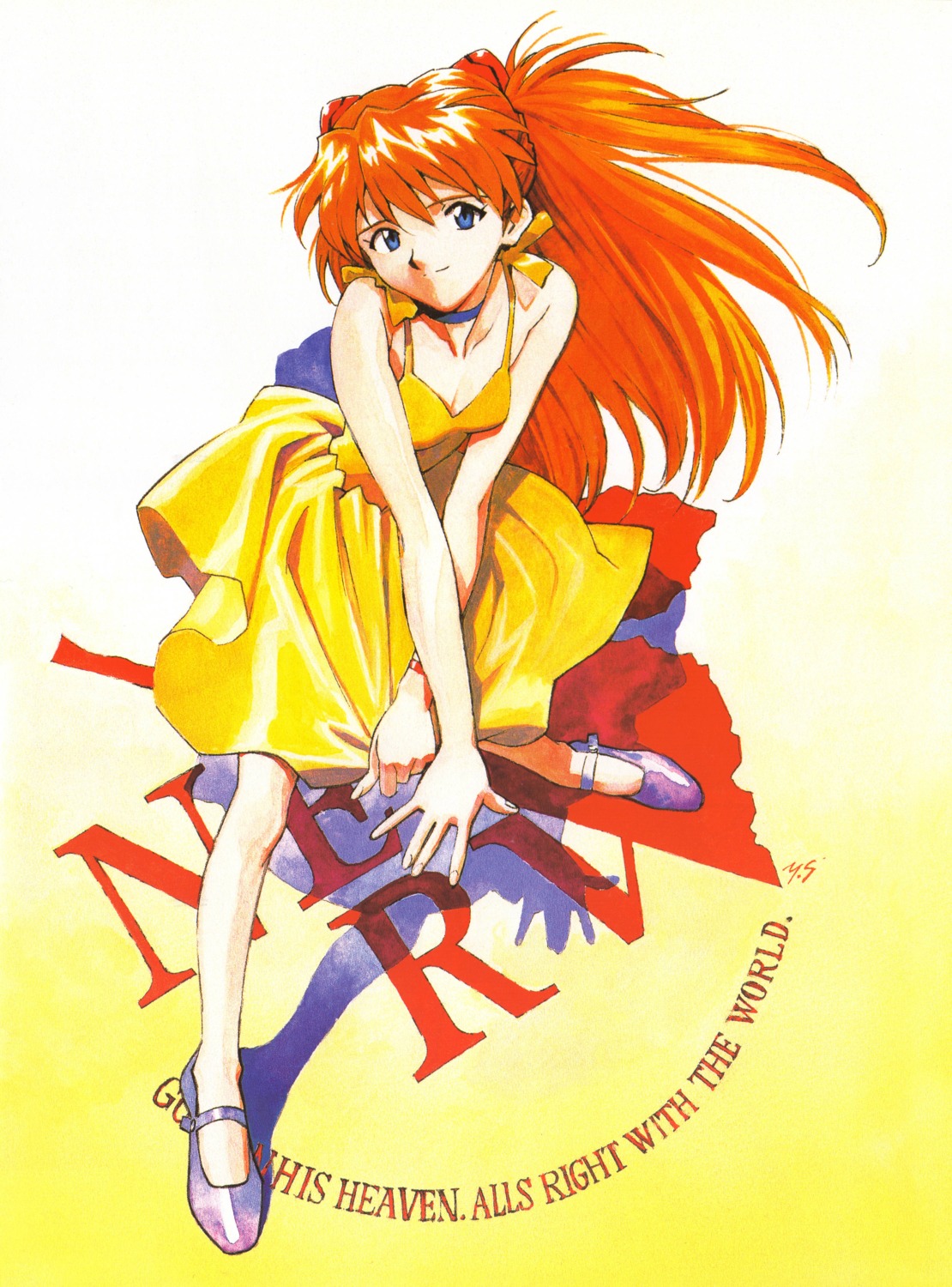 dress neon_genesis_evangelion sadamoto_yoshiyuki souryuu_asuka_langley