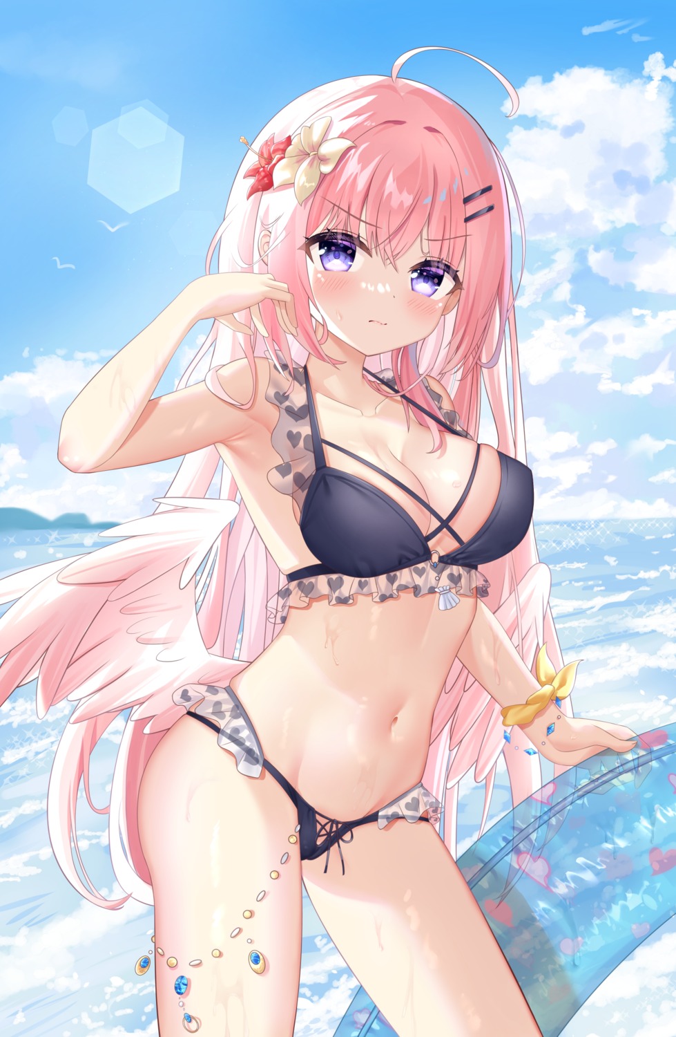 bikini garter hiyada_yuu swimsuits wings