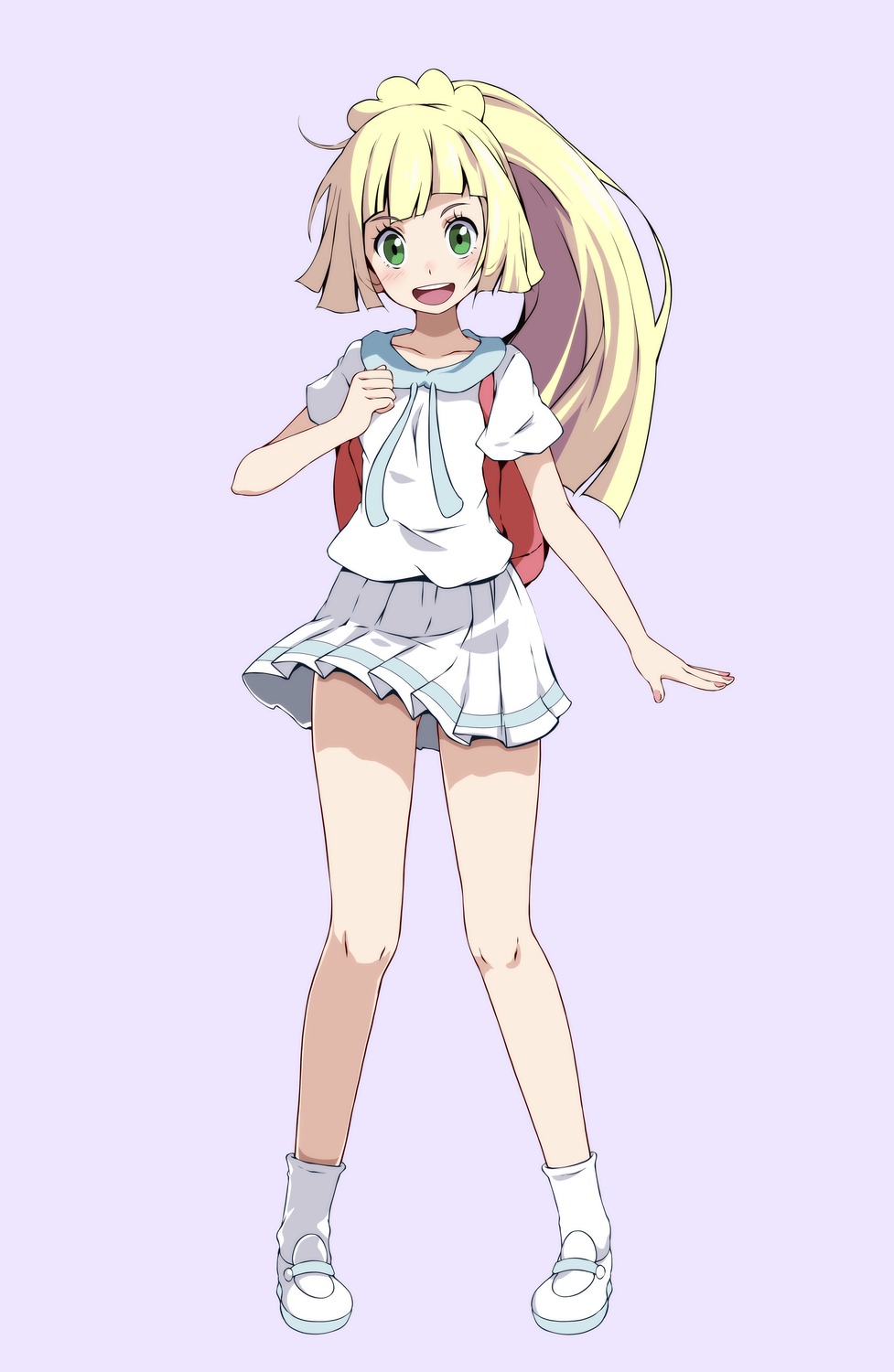 lillie_(pokemon) pokemon pokemon_sm pokemon_usum skirt_lift tsukishiro_saika