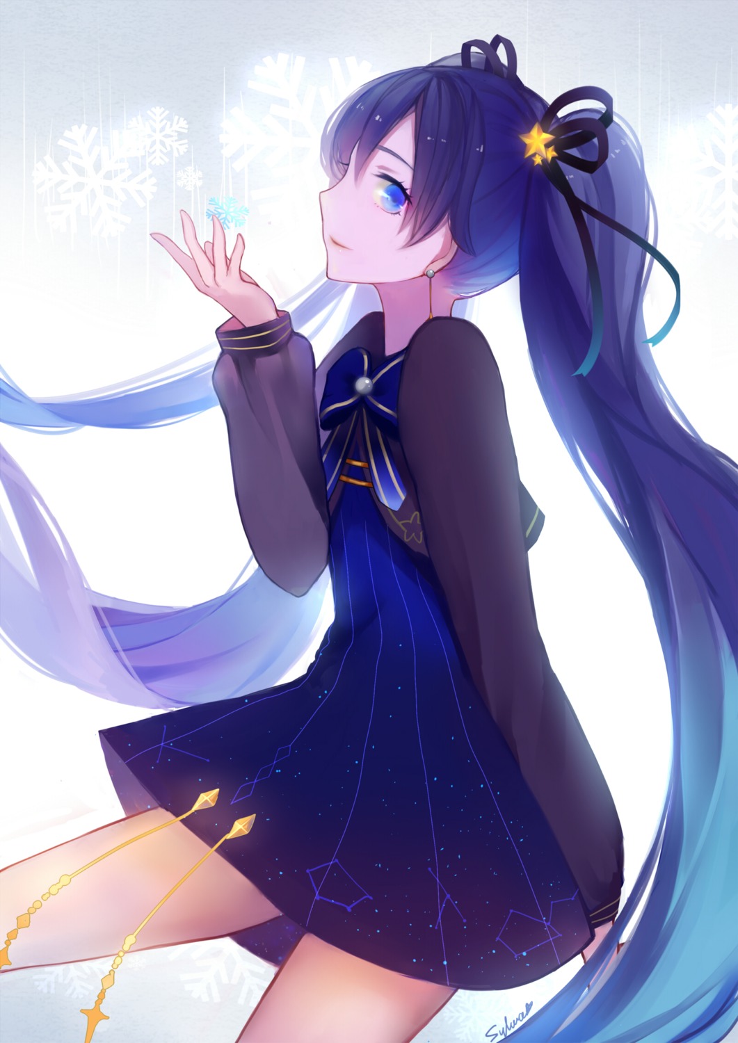 dress hatsune_miku slyvia vocaloid yuki_miku