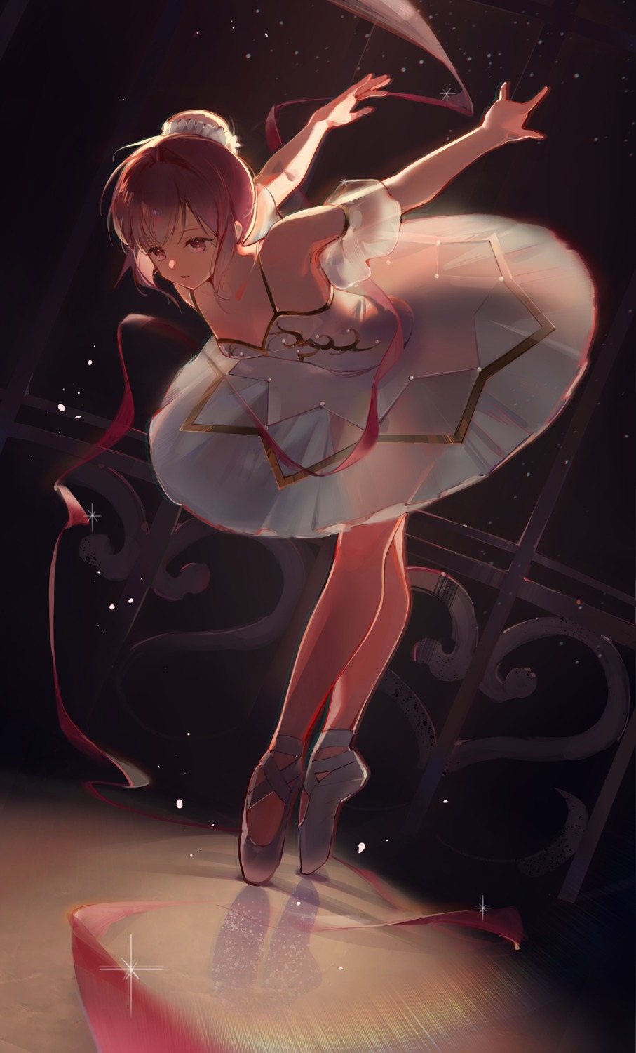 dress kaname_madoka mahou_shoujo_madoka_magica no_bra see_through yuan_(ziranran)