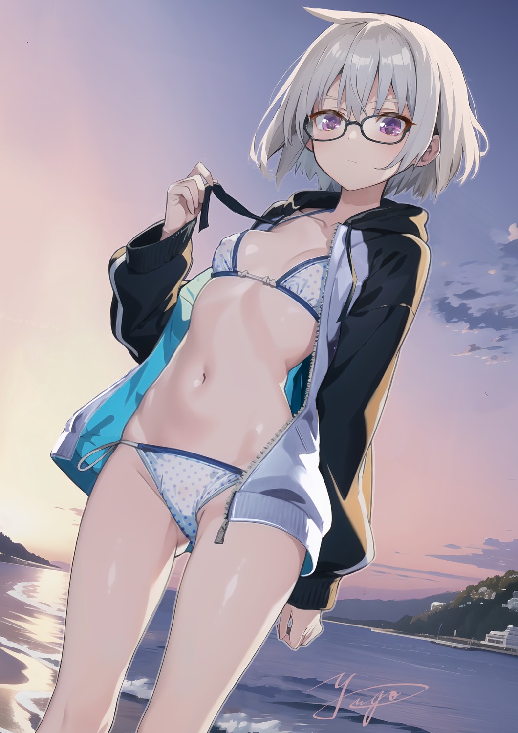 bikini megane swimsuits yuugo_(atmosphere)