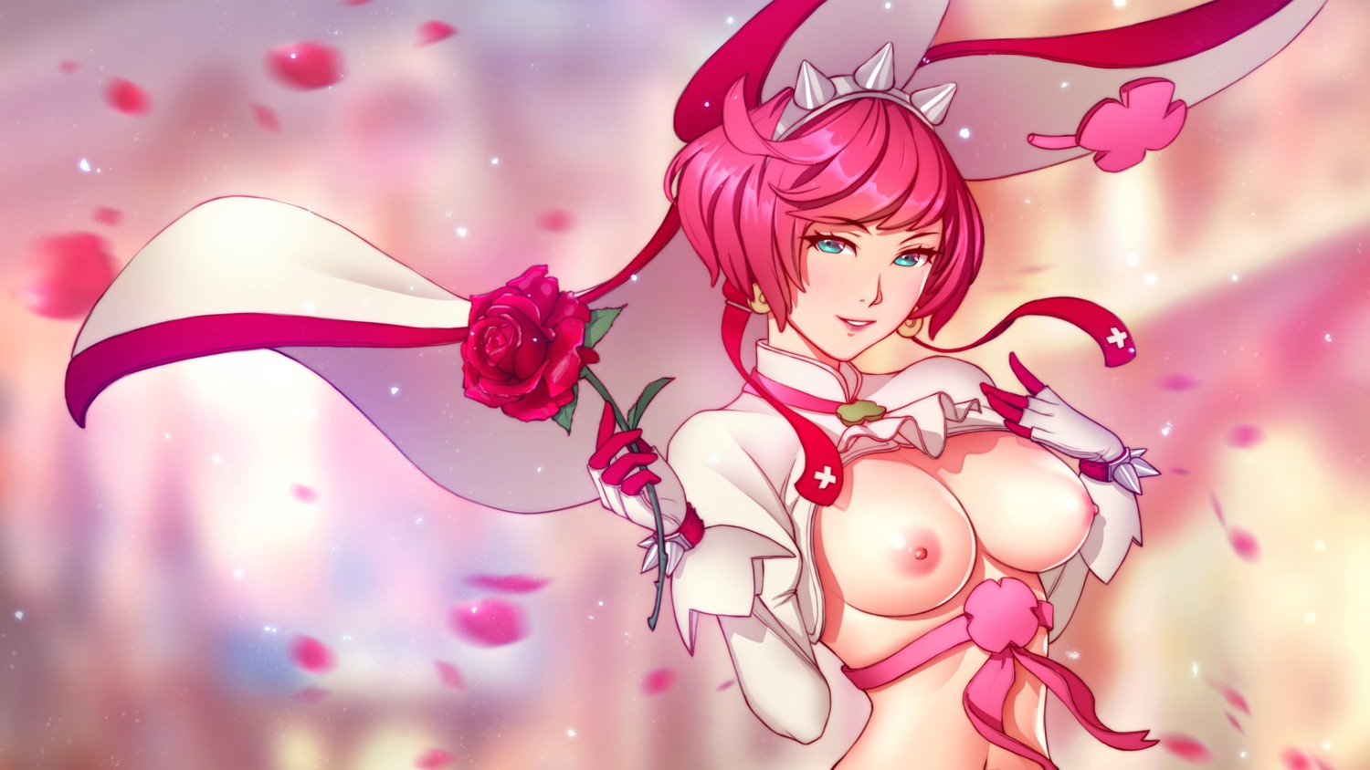 breasts elphelt_valentine guilty_gear nipples no_bra pinkladymage