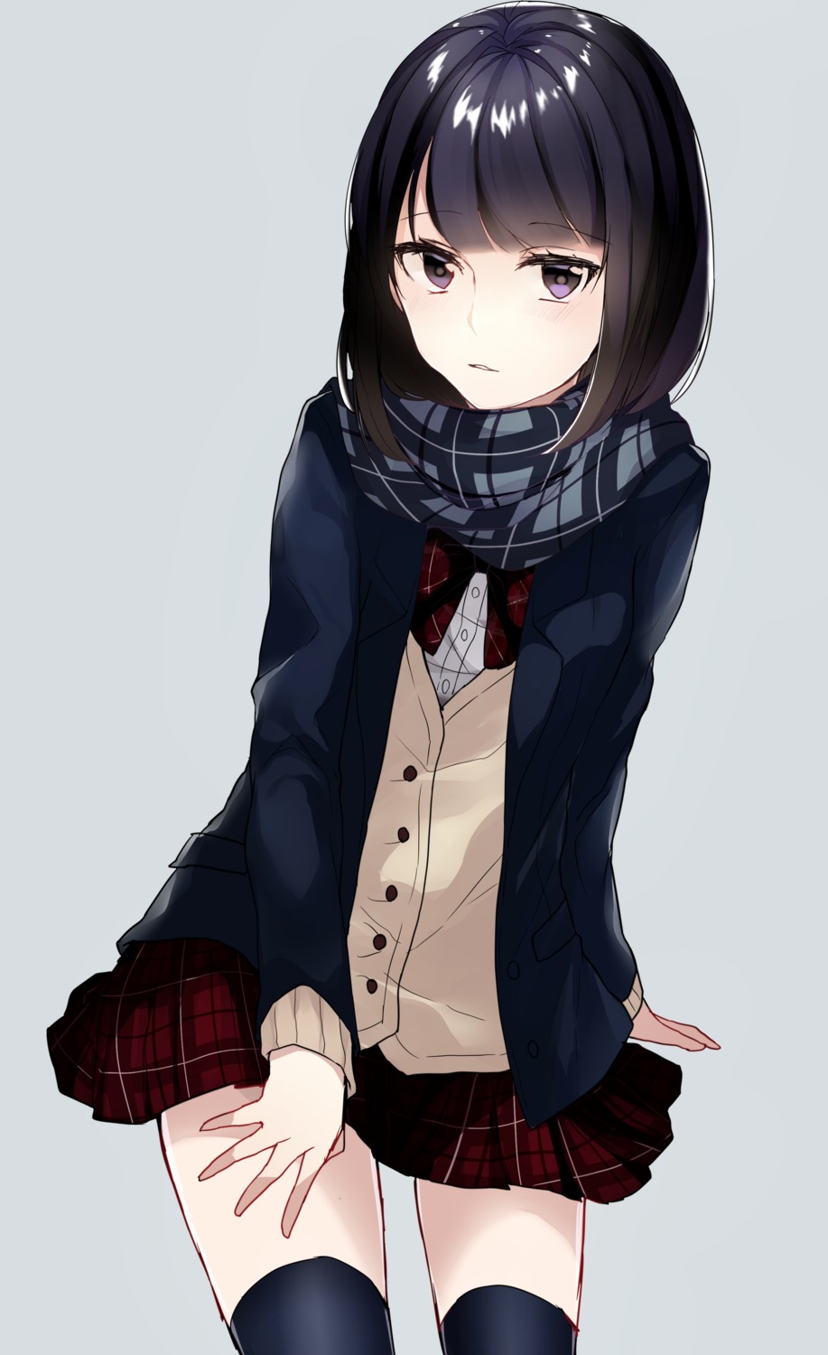 seifuku sogawa sweater thighhighs