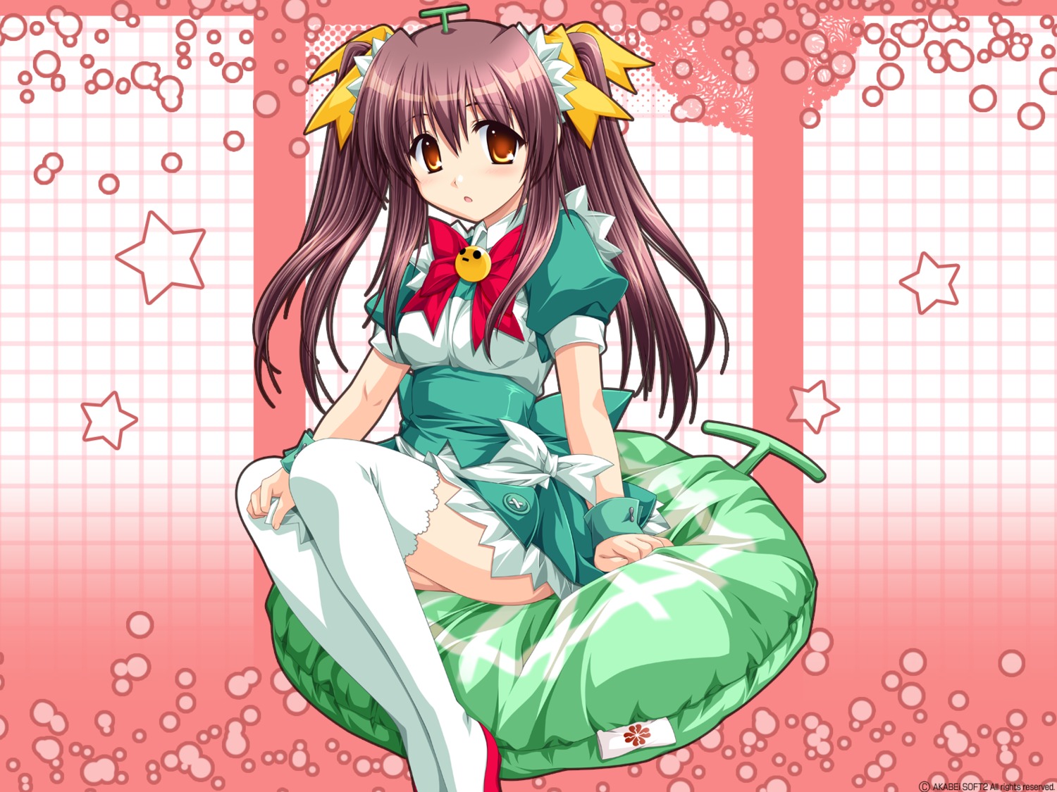 alpha dress hinata_natsumi melon-chan melonbooks melongirls sharin_no_kuni_himawari_no_shoujo thighhighs wallpaper