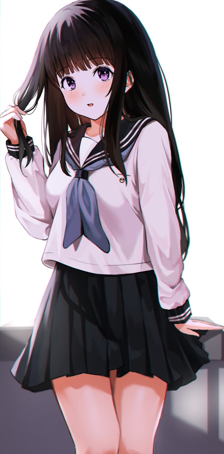 chitanda_eru harui_(huruyi_817) hyouka seifuku