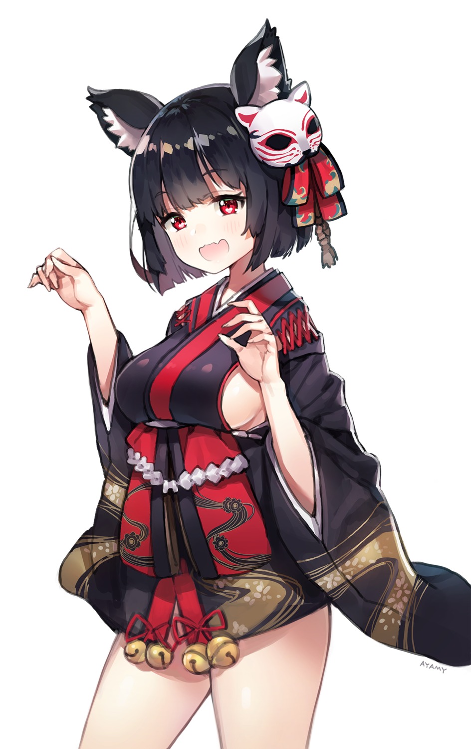 animal_ears ayamy azur_lane kimono yamashiro_(azur_lane)