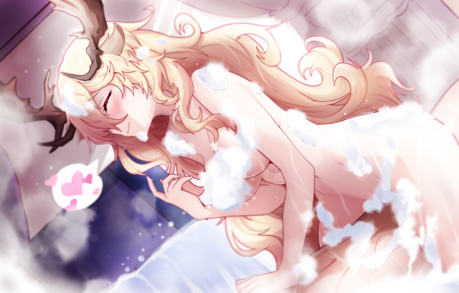 animal_ears arknights censored cream ddddecade horns naked sex vivienne_(arknights)