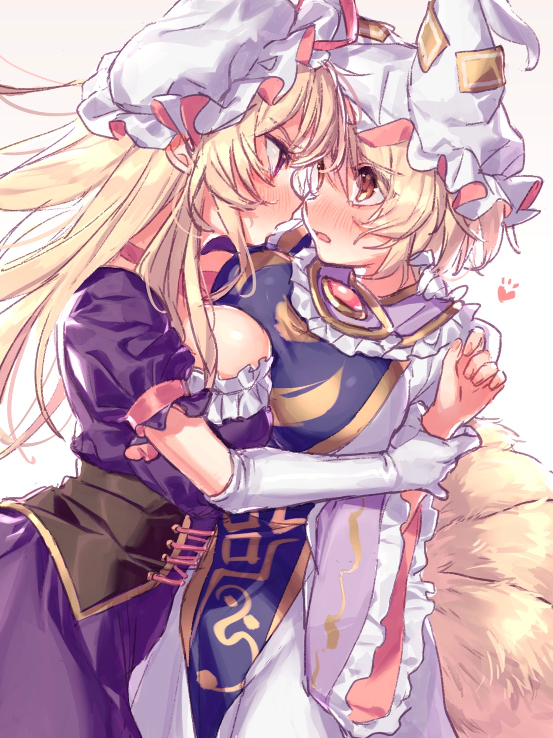 masanaga_(tsukasa) symmetrical_docking tail touhou yakumo_ran yakumo_yukari yuri