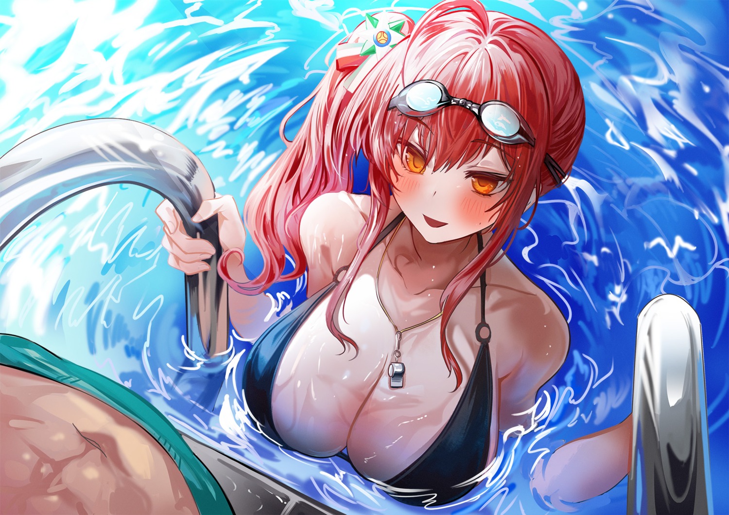 azur_lane bikini_top snowru swimsuits wet zara_(azur_lane)