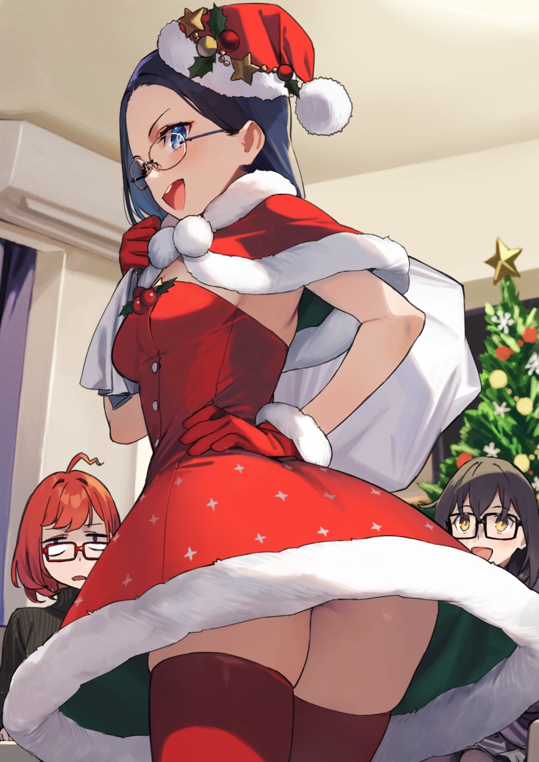 92m ass christmas dress megane skirt_lift thighhighs