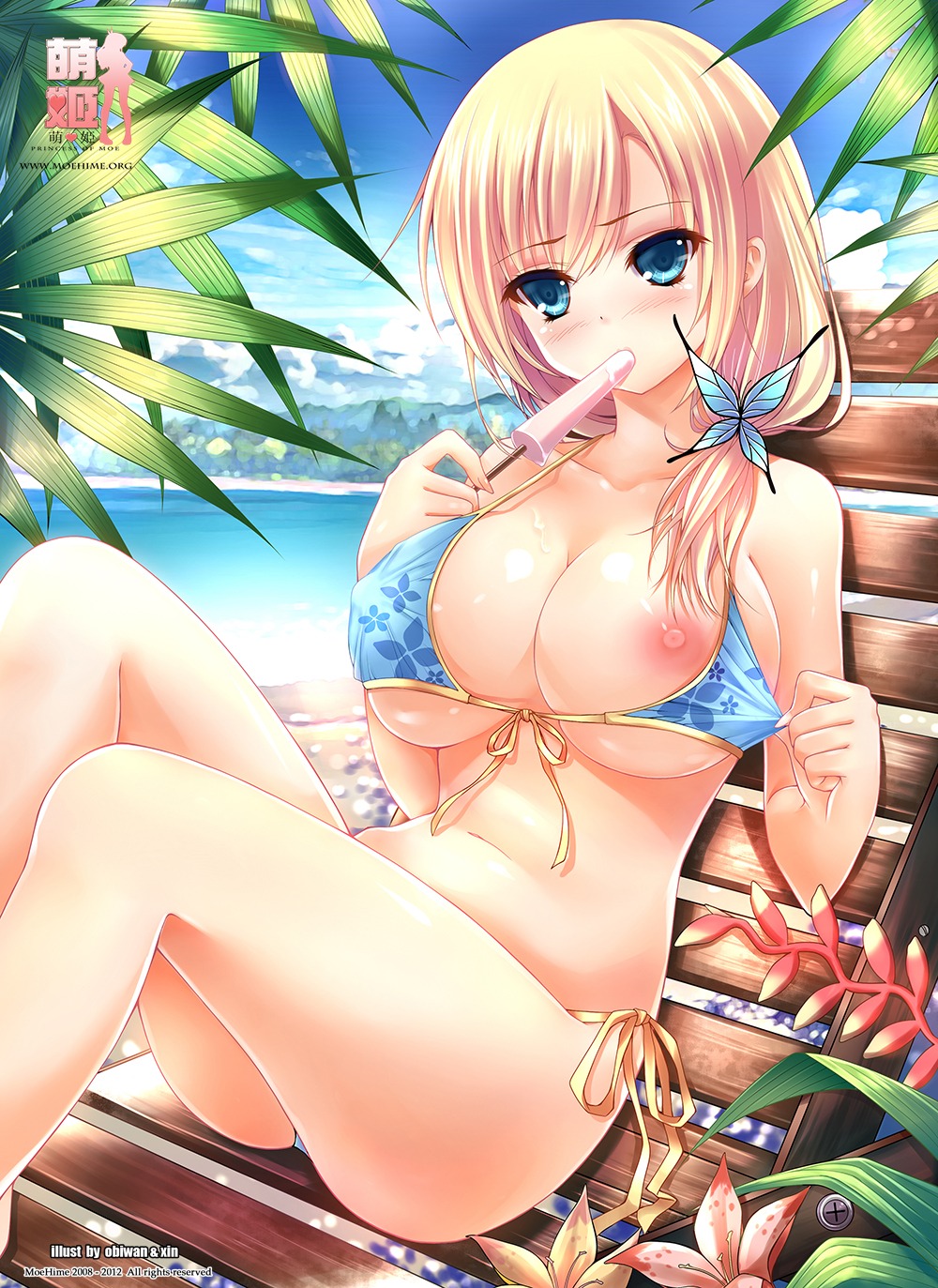 bikini boku_wa_tomodachi_ga_sukunai breasts erect_nipples kashiwazaki_sena nipples obiwan swimsuits