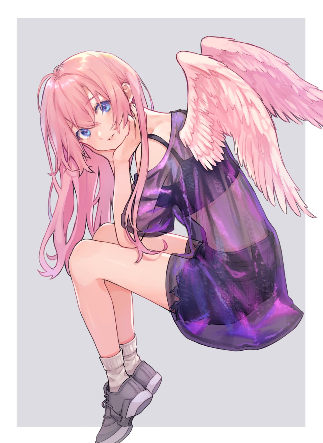 dress saino see_through torn_clothes wings