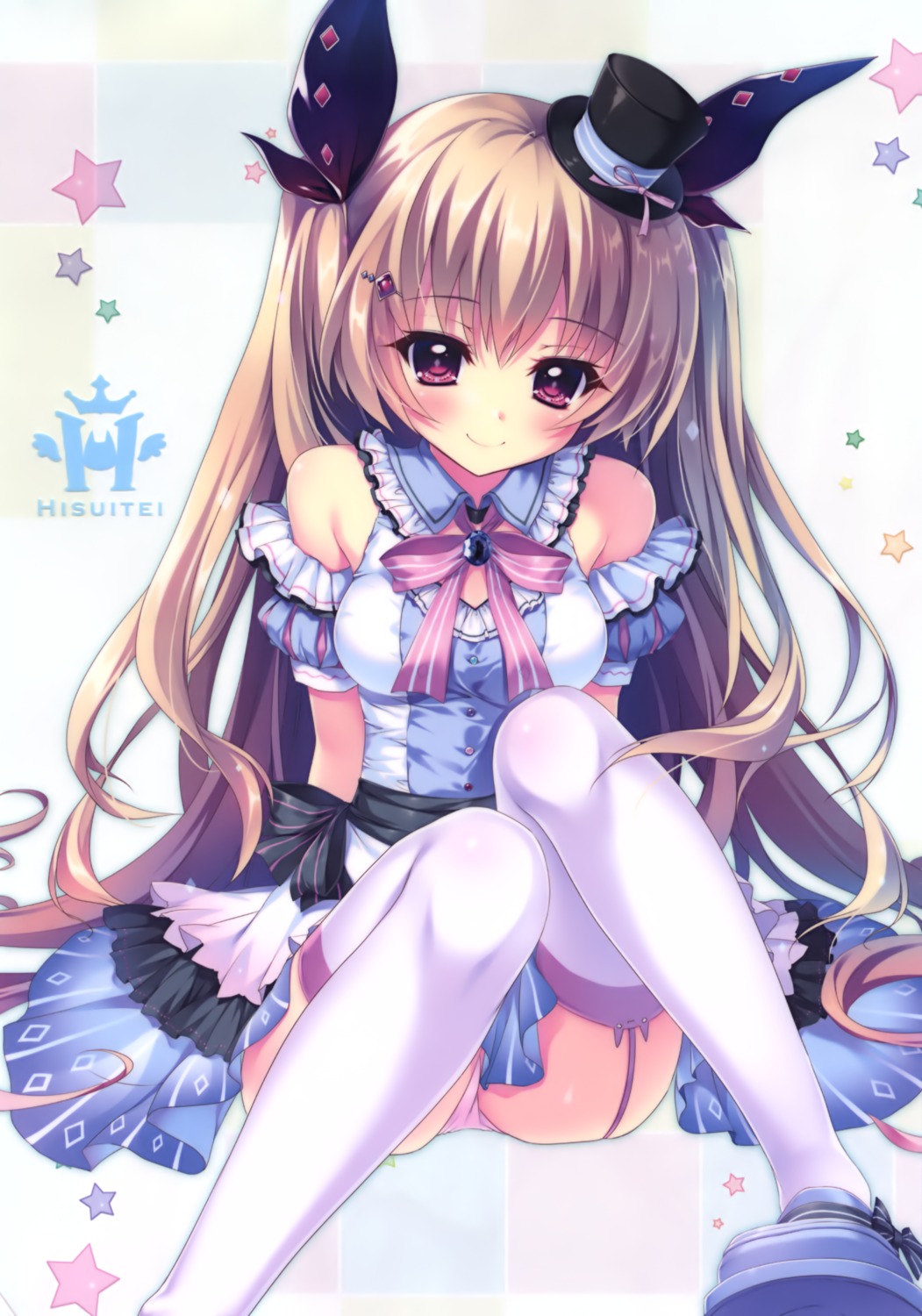 dress hisuitei izumi_tsubasu pantsu stockings thighhighs